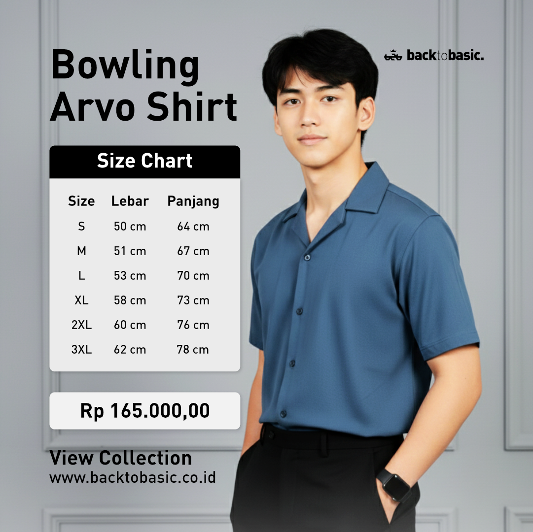 Bowling Arvo Shirt Steel Blue