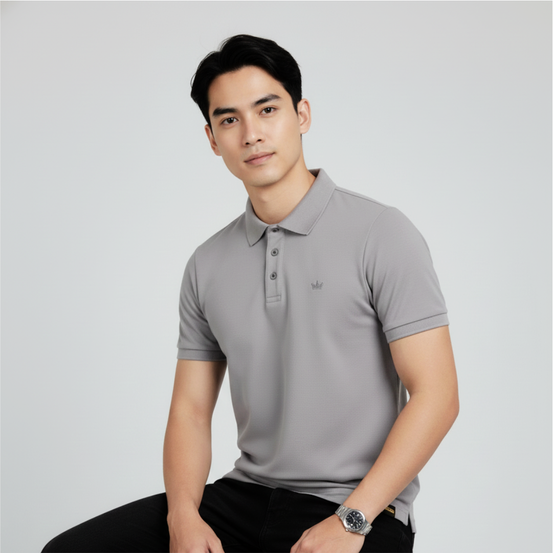 Polo Shirt Hexo Light Gray