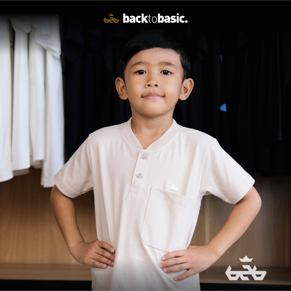 Kurta Basic Lengan Pendek Anak - Gambar 2