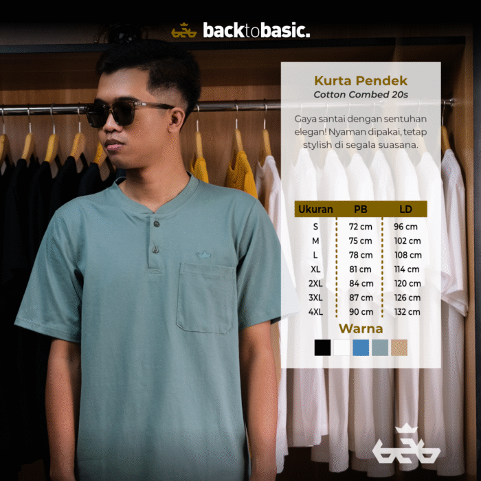 Kurta Lengan Pendek Dewasa