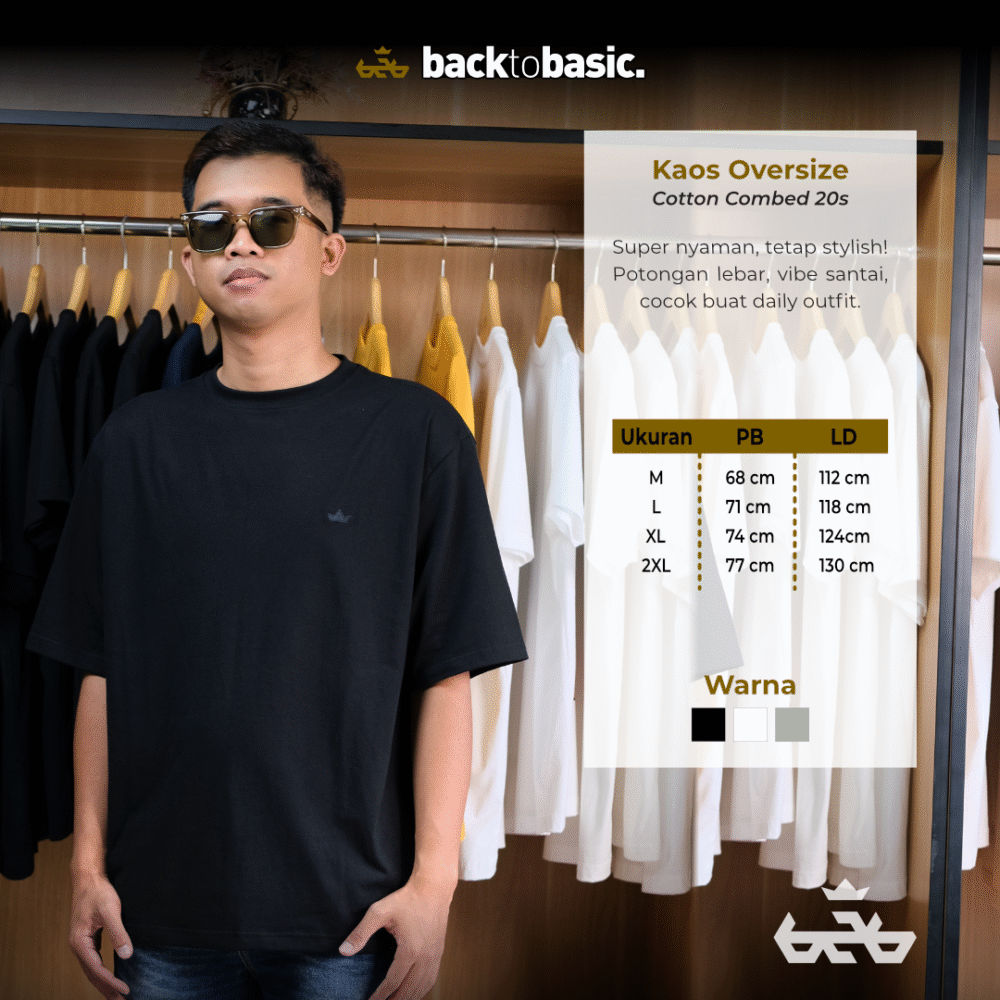T - Shirt Oversize Basic V2 - Gambar 2