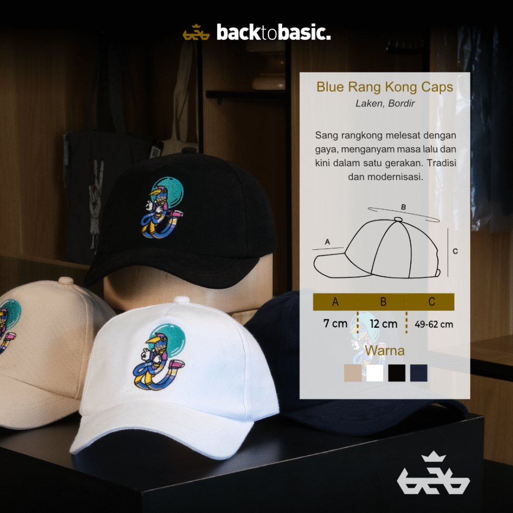 Topi Blue Rangkong Baseball Cap