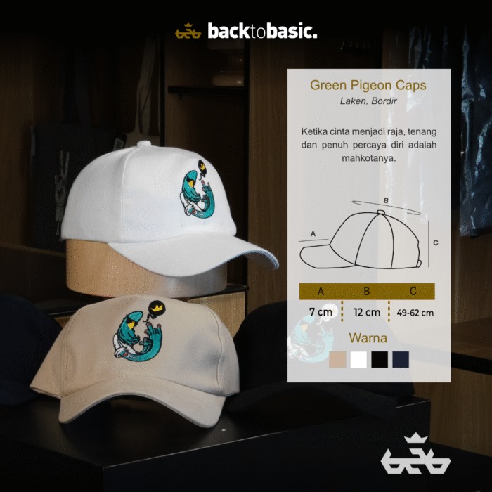 Topi Green Pigeon Baseball Cap