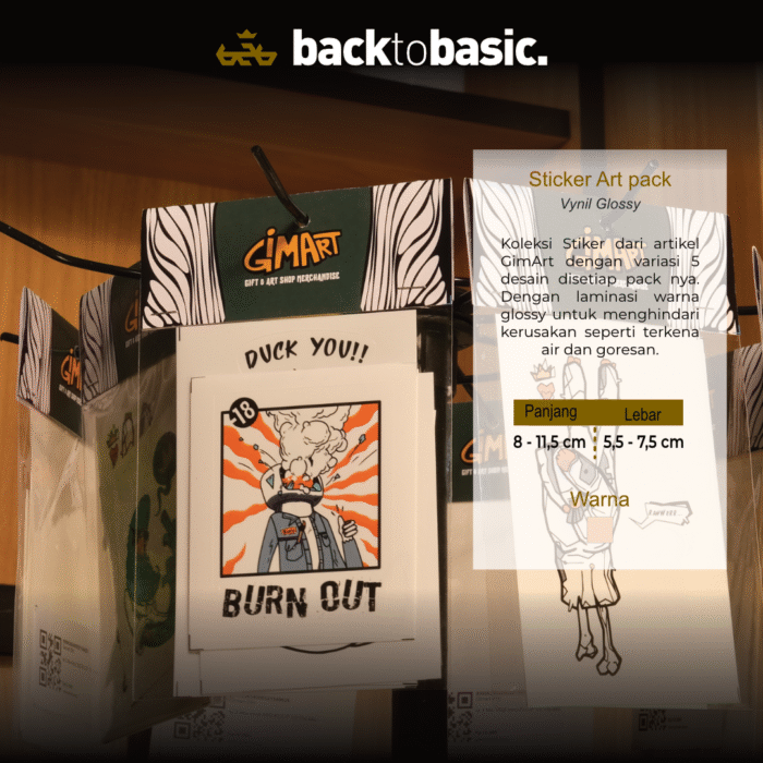 Sticker Vynil Glossy Art B2B Stiker Pack